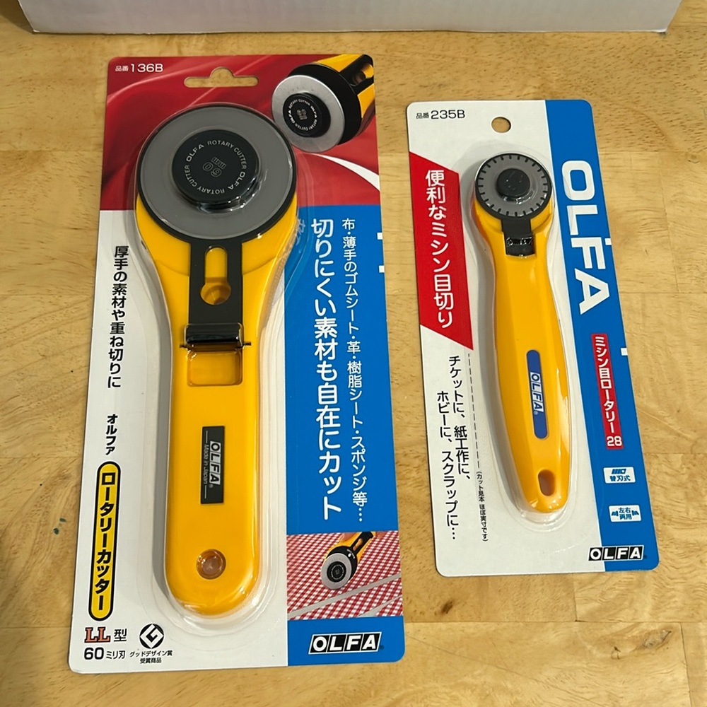OLFA Bundle:OLFA 235B (28mm) Perforation Cutter & OLFA Rotary Cutter 136B (60mm)